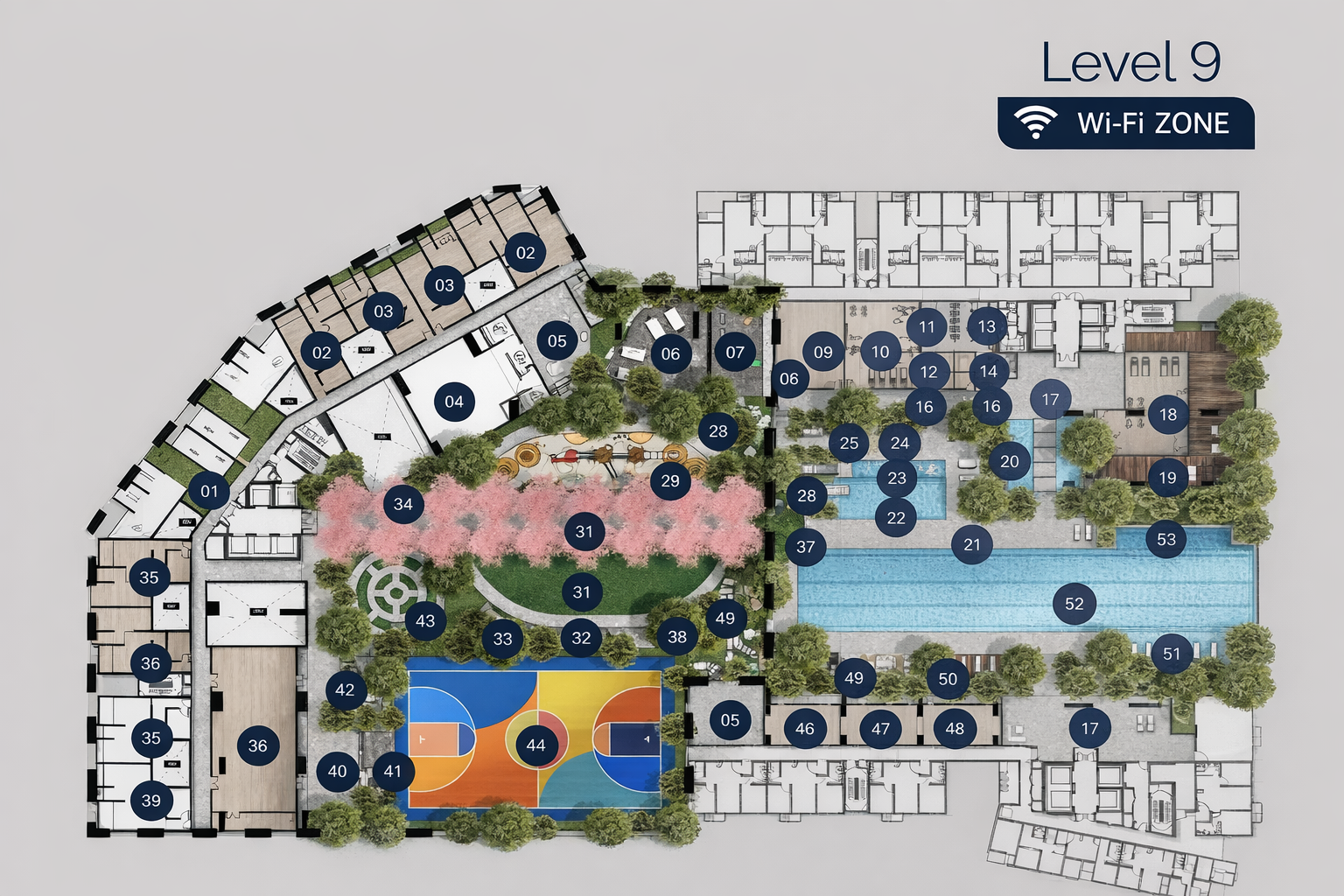 Podium Level 9 Layout