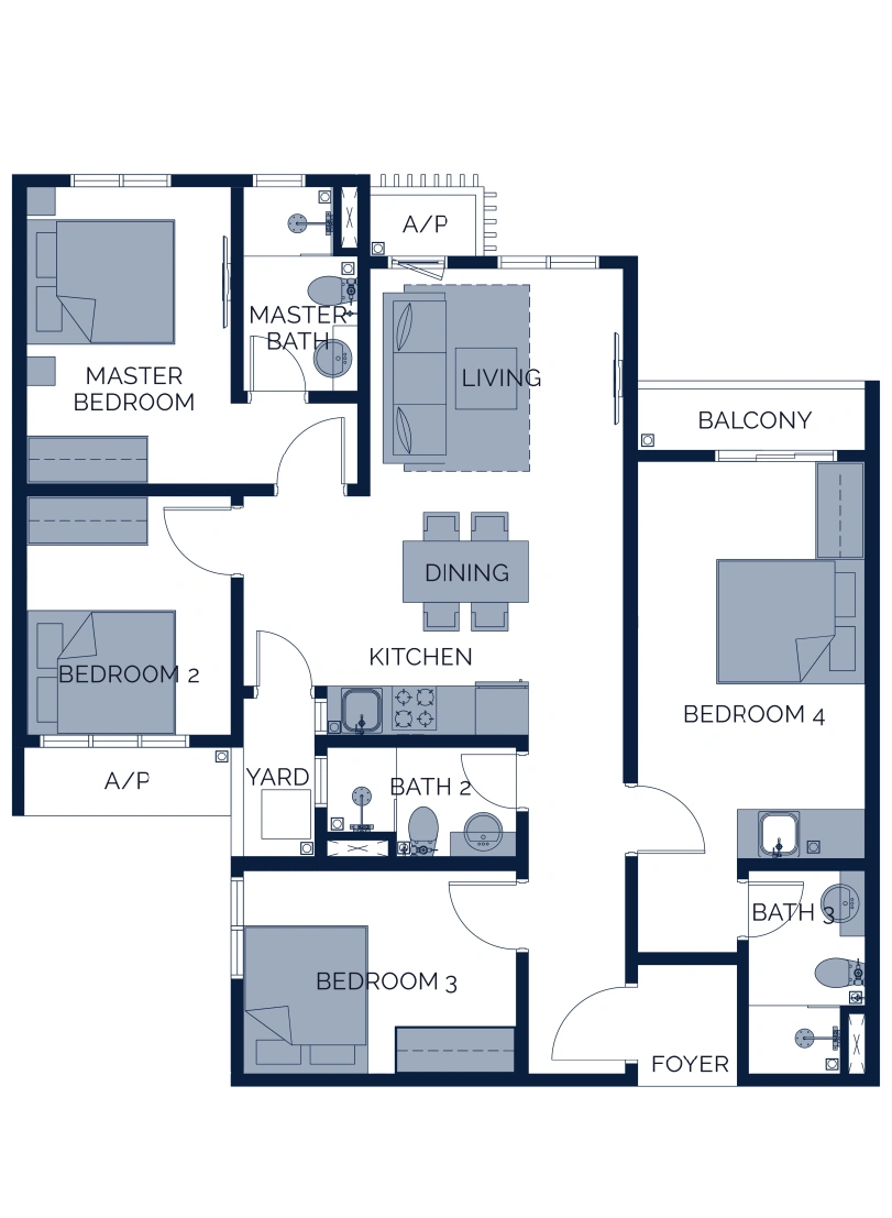 Type A floor plan